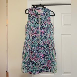 Lilly Pulitzer EUC stretch zip front dress - size L